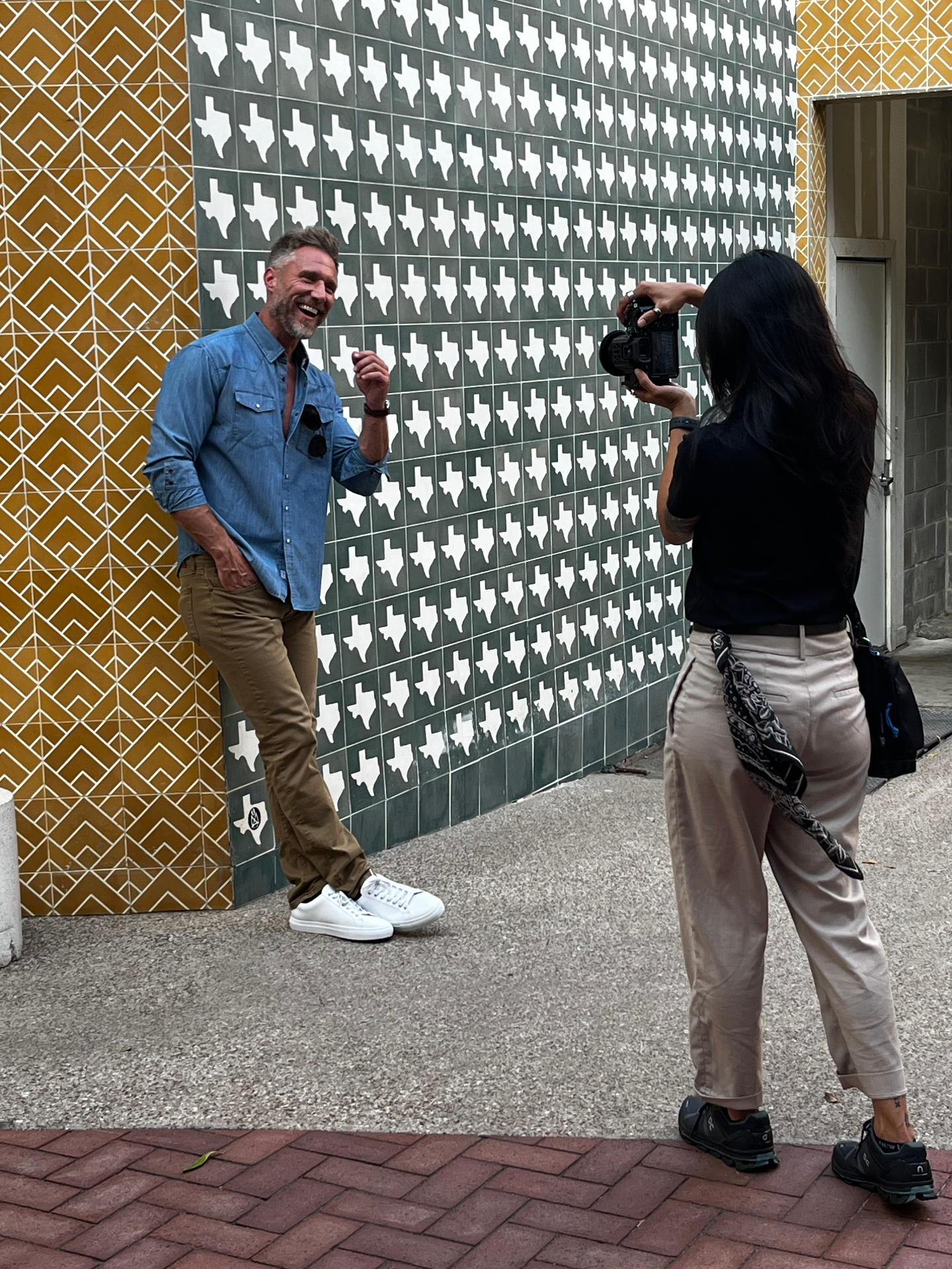 On set, Dallas